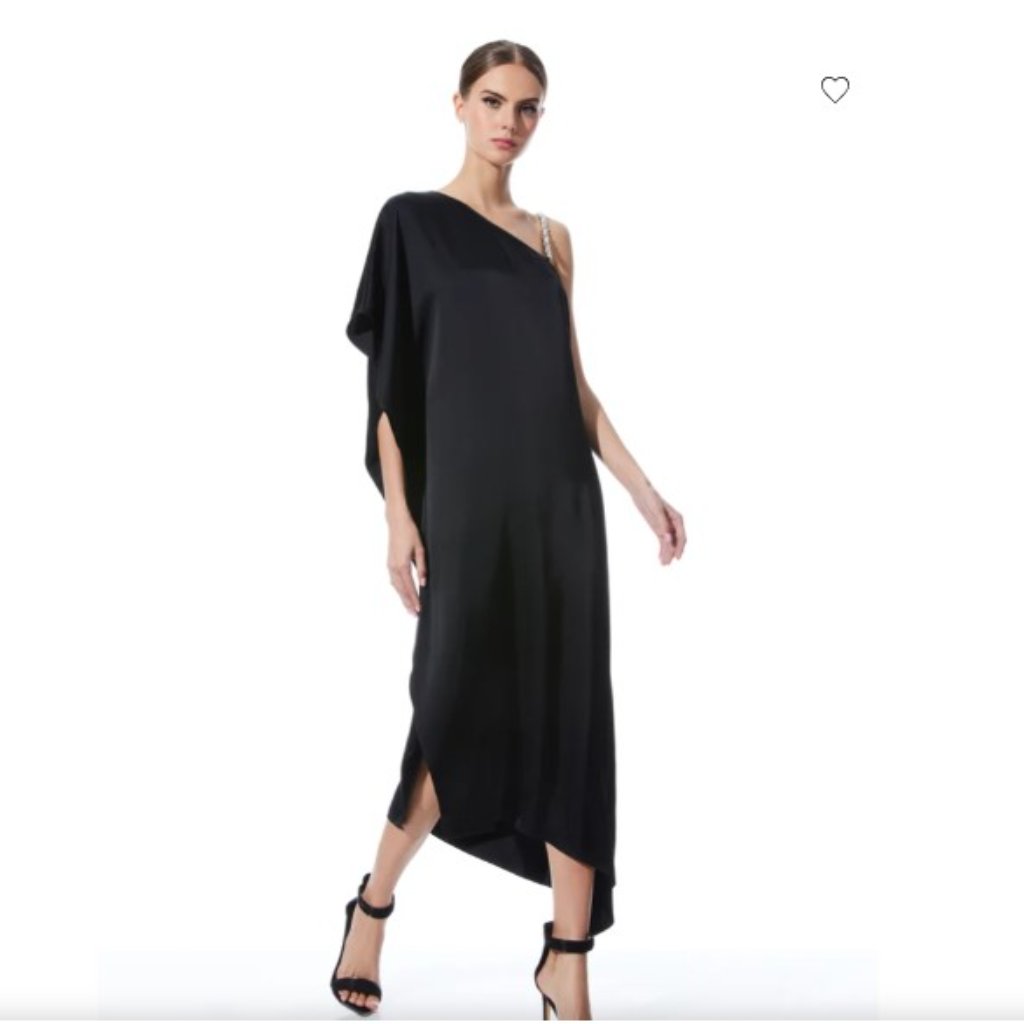 New! Simona Corrselini La Edition Donna Asymmetric Silk Maxi Dress - Size